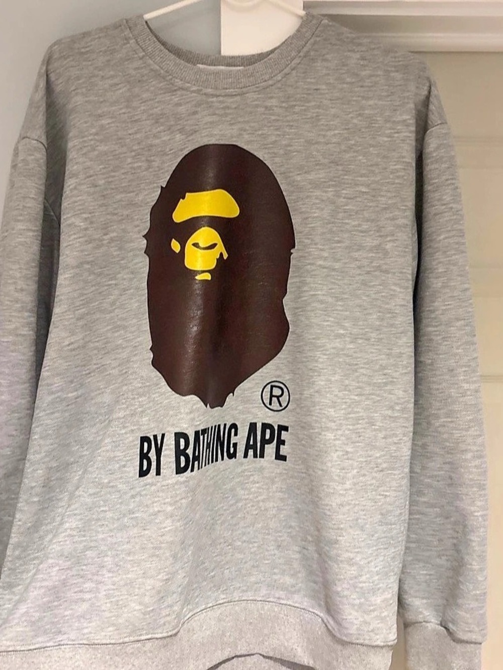 BAPE Gray Graphic Sweatshirt Like New